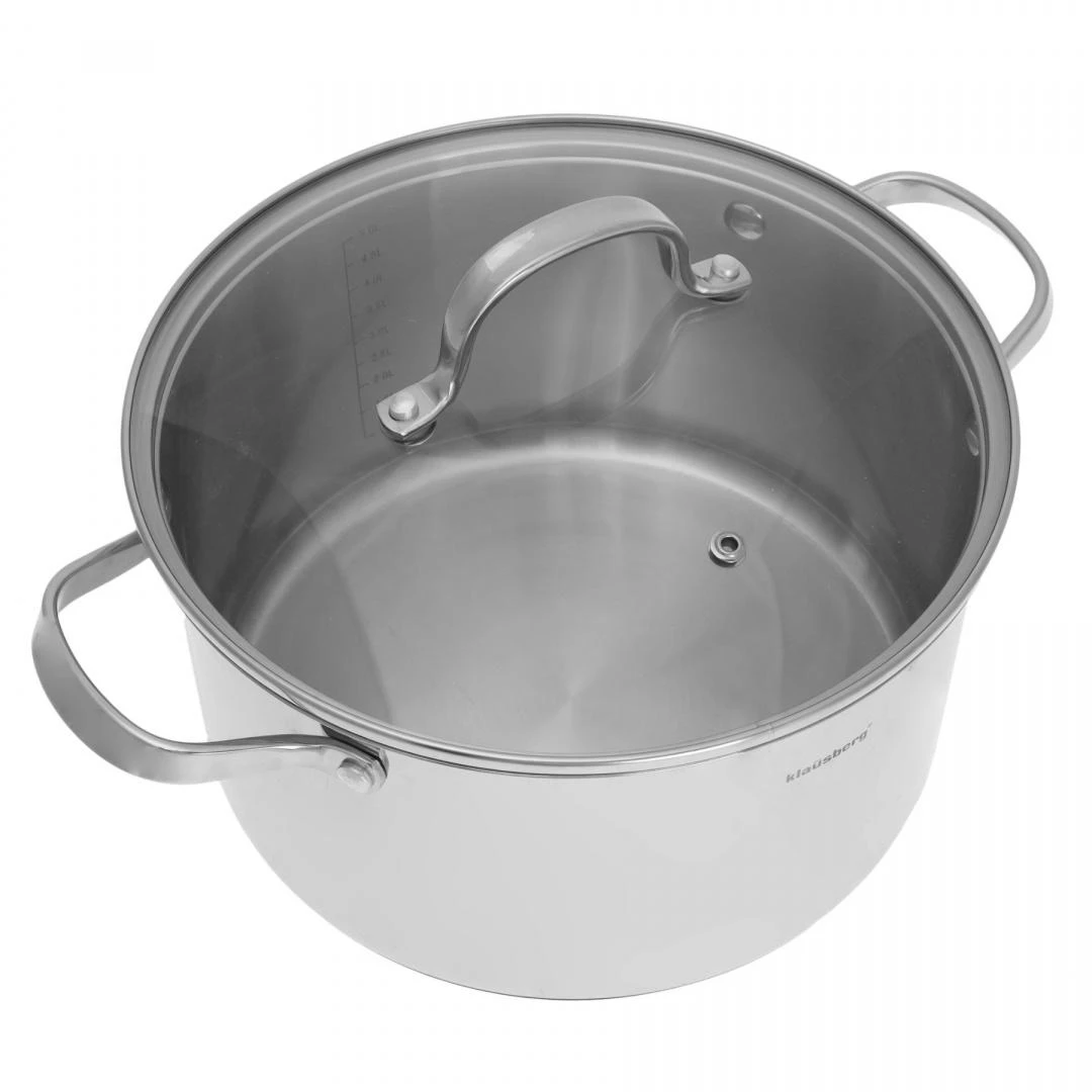 Puodas Puodas su dangčiu, plieno, 24 cm skersmens, 5,9 l, Klausberg