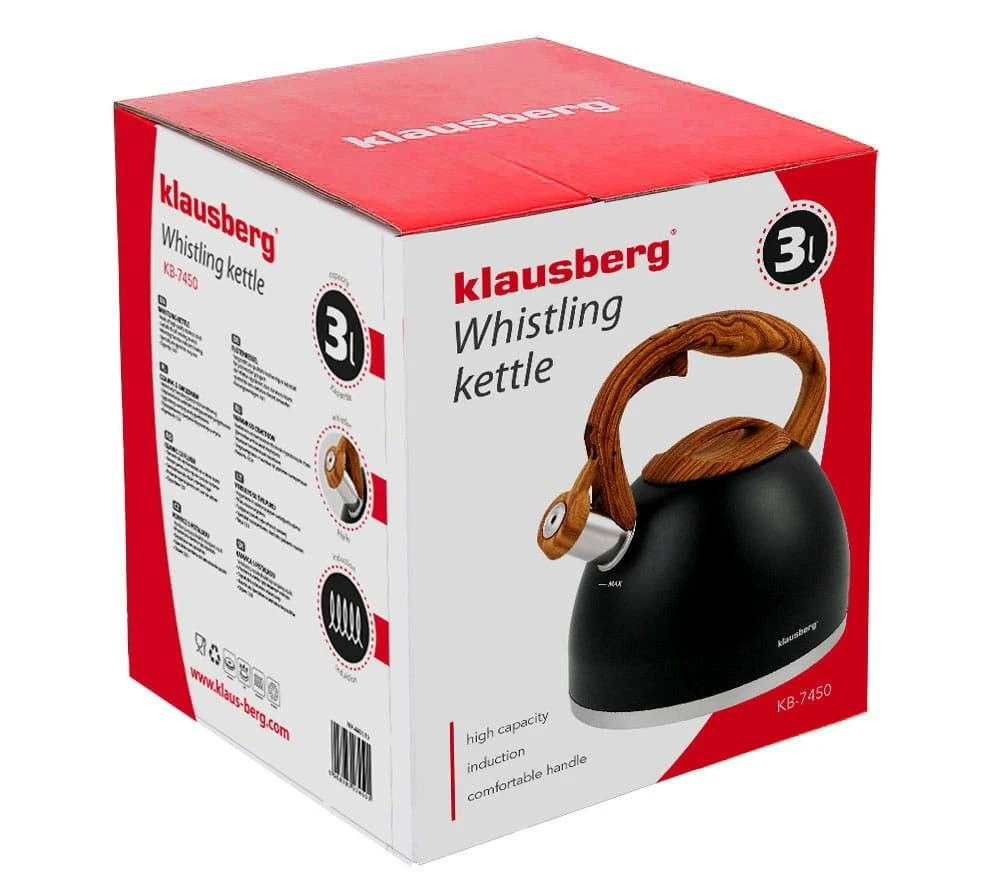 Klausberg 3L virdulys ant gamyklinės pakuotės