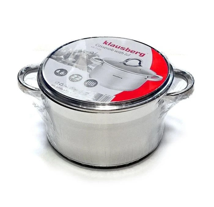 Puodas Plieninis puodas, 22 cm skersmens, 4,6 l, Klausberg
