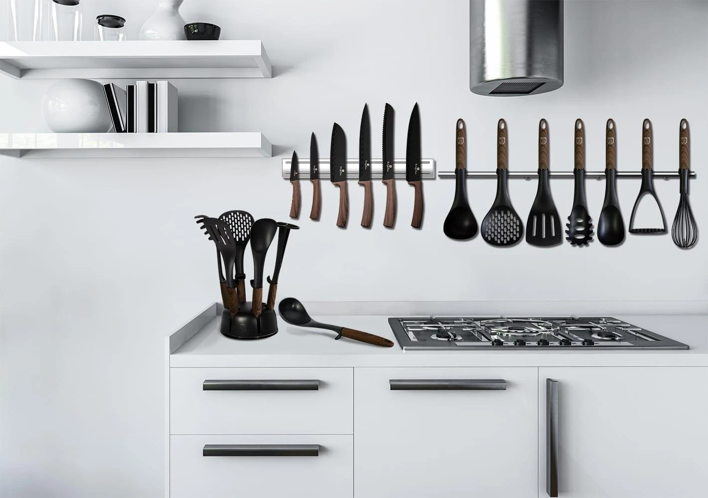 Berlinger Haus 7 VIENŲ VIRTUVĖS RINKINYS. BERLINGER HAUS EBONY ROSEWOOD BH-6229
