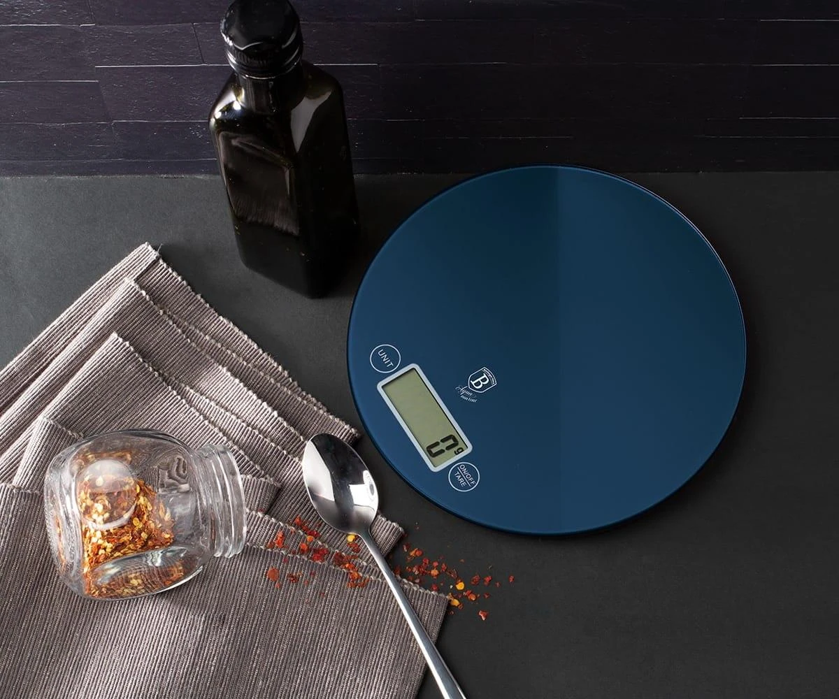 Virtuvinės svarstyklės VIRTUVĖS SVORIS 5kg 1g BERLINGER HAUS AQUAMARINE BH-9427