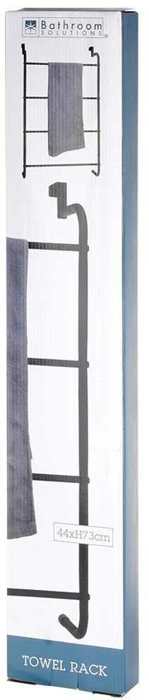 Bathroom Solutions Rankšluosčių kabykla ant durų, juoda, metalas