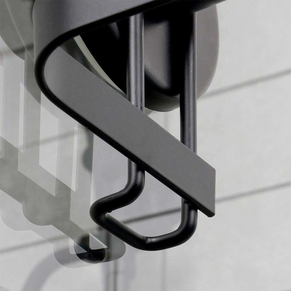 Bathroom Solutions Rankšluosčių laikiklis 60 cm Juodas metalas su siurbimo puodeliais