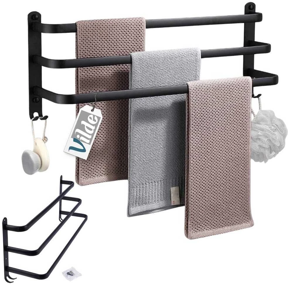 Vilde Rankšluosčių kabykla aliuminis juoda 60 cm