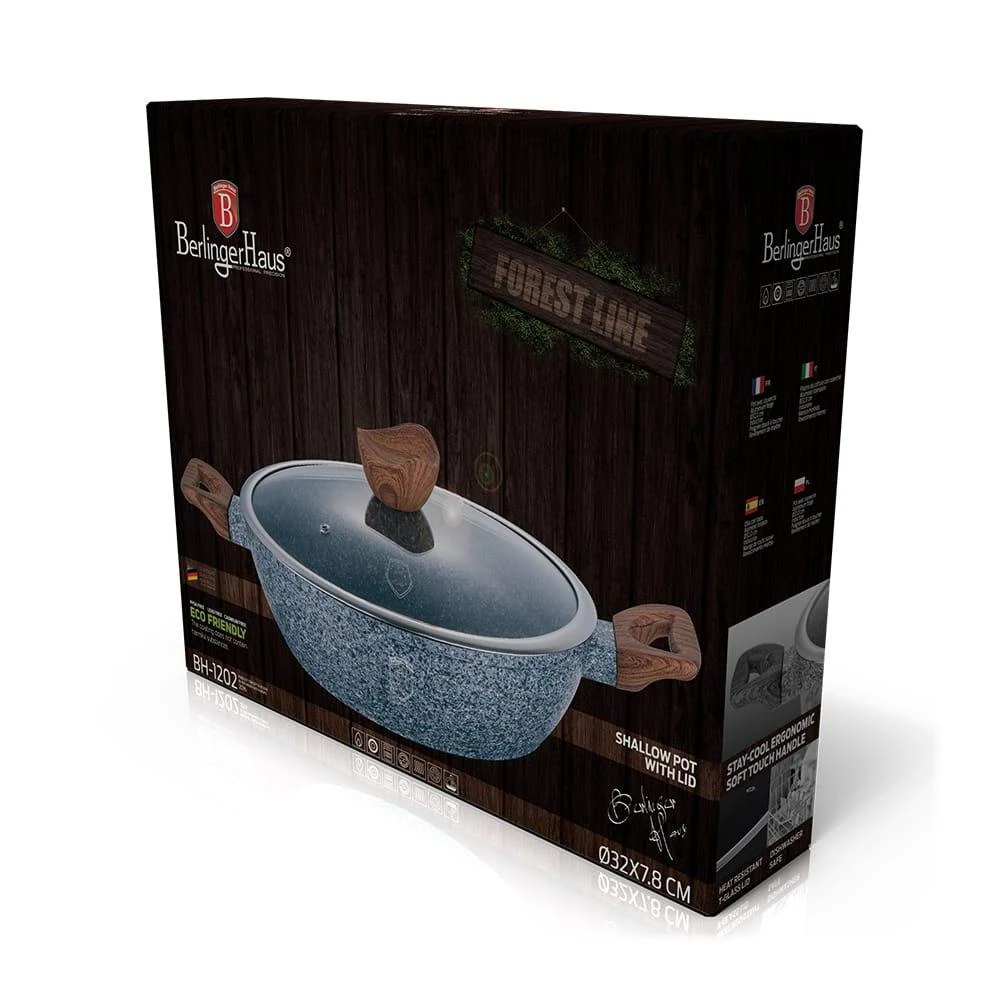 WOK CASSER GRANITE 32cm 4,9L BERLINGER HAUS FOREST LINE BH-1202