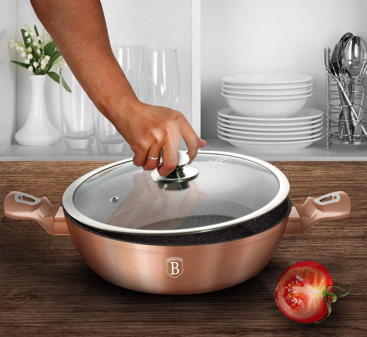 Berlinger Haus skrudintuvas su stikliniu dangčiu 28 cm (BH / 1519)