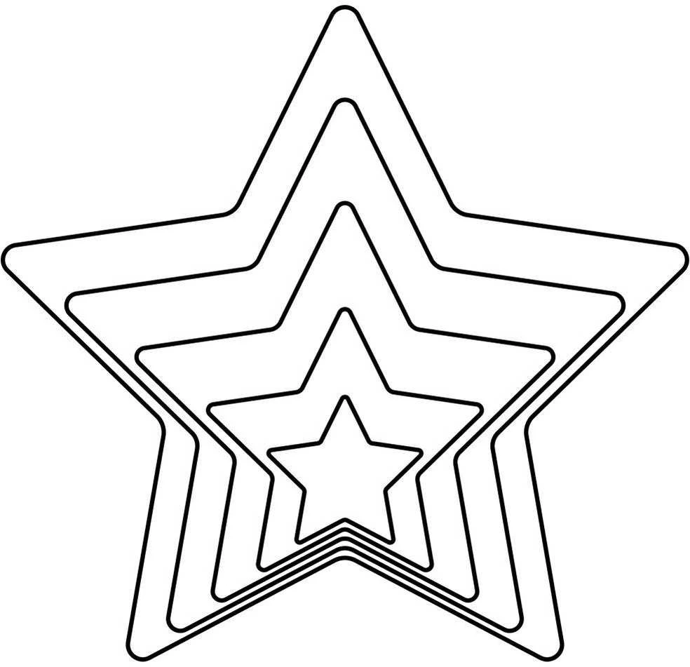 Orion Sausainių formelės 5 vnt. plieninės žvaigždės 7,5 cm