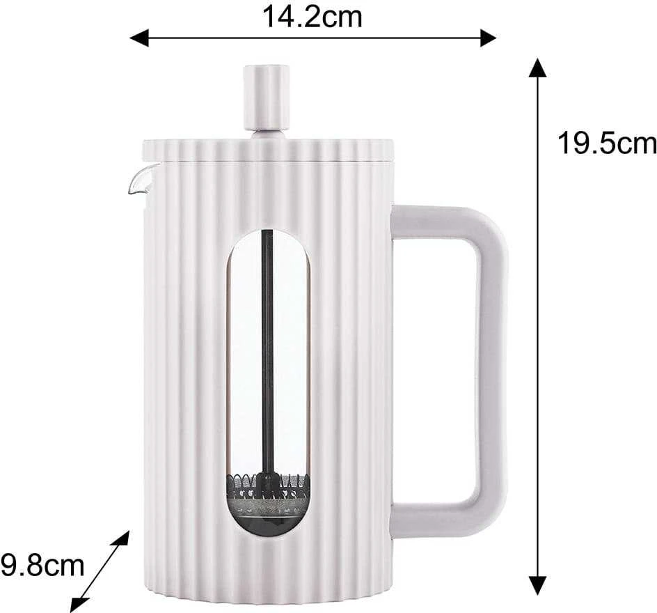 ZAPARZACZ DO HERBATY KAWY SZKLANY FRENCH PRESS 600 ML KREMOWY KLAUSBERG KB-7748