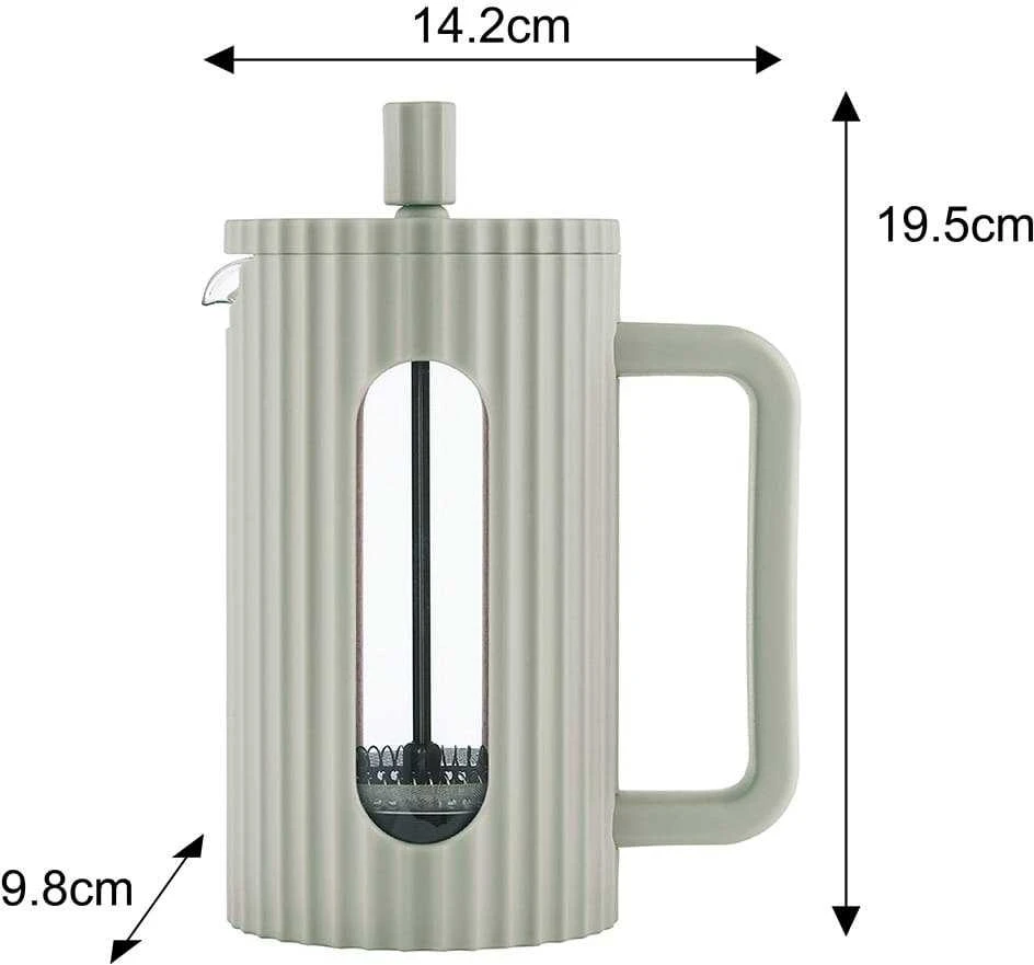 ZAPARZACZ DO HERBATY KAWY SZKLANY FRENCH PRESS 600 ML Žalias KLAUSBERG KB-7750
