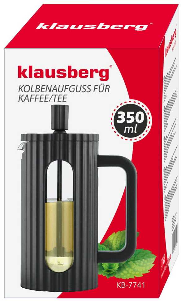 Klausberg Zaparzacz Kavos/arbatos virimo aparatas su presu, talpa 0,35 l, juodas kb7741