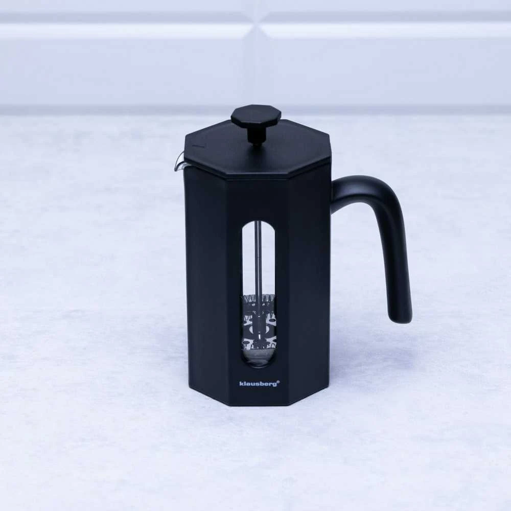 Nuspaudžiamas kavinukas-arbatinukas Klausberg KB-7678, 0.8 l, juodas