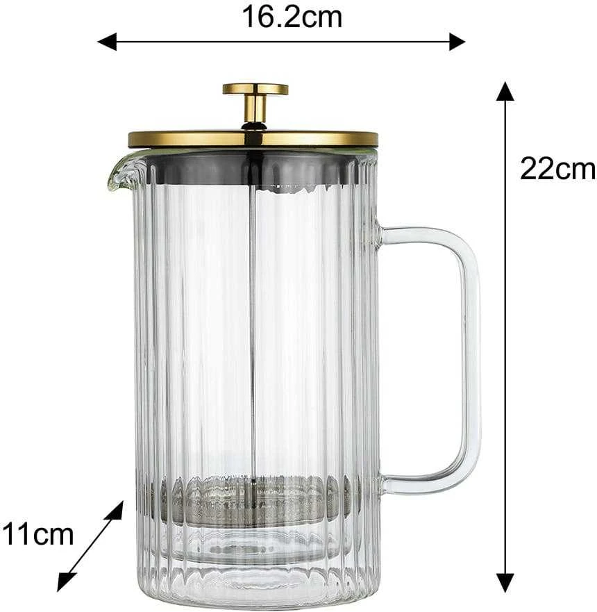 Zaparzacz Stūmoklinis kavos/arbatos virimo aparatas, stiklinis, 1 l, Klausberg, kb-7761