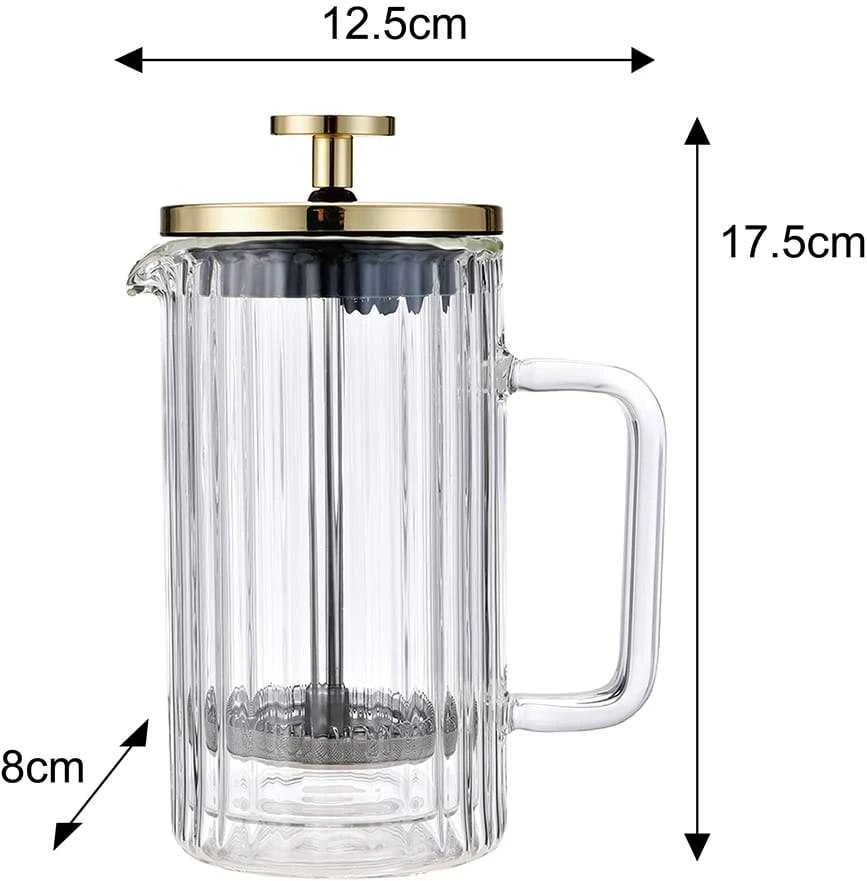 ZAPARZACZ DO KAWY HERBATY SZKLANY 350ML FRENCH PRESS Auksinė KLAUSBERG KB-7759