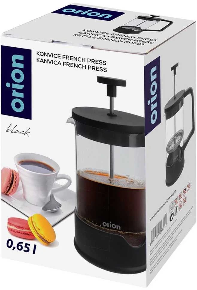 Yermos Orion Kavos ir arbatos virimo aparatas Juodas 650 ml - Prancūziška presė