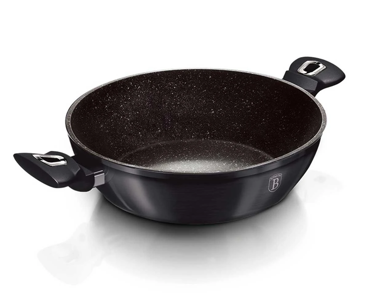 ŽEMAS PUODAS SU DANGIU GRANITE 3,8L 28cm BERLINGER HAUS METALLIC LINE Carbon Pro BH-6898