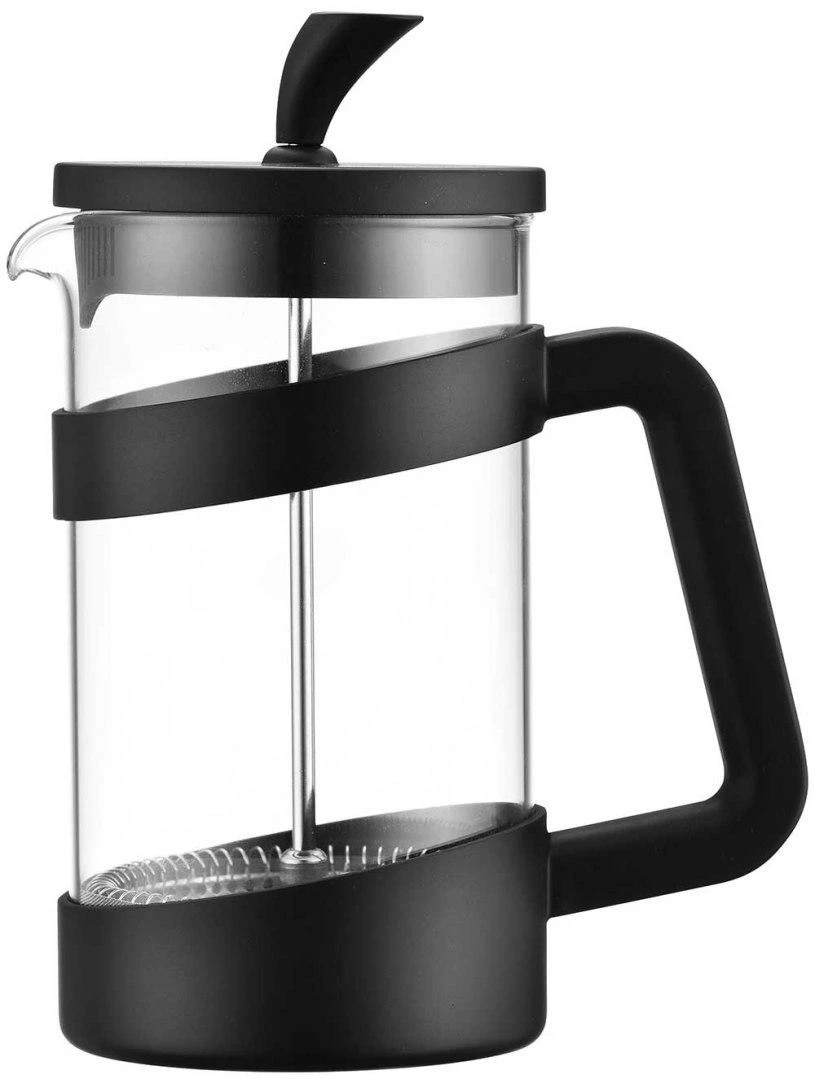 Stiklinis arbatos plikytuvas su juoda rankena 350ml