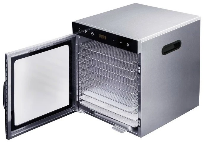 Vaisių džiovyklė Wartmann® WM-2110 DH nerūdijančio plieno, 10 padėklų