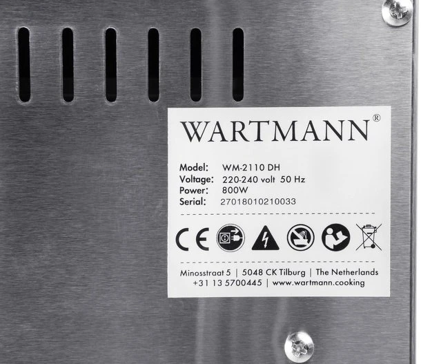 Vaisių džiovyklė Wartmann® WM-2110 DH nerūdijančio plieno, 10 padėklų