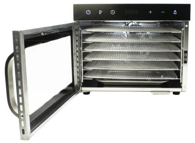 Vaisių džiovyklė Wartmann® WM-2206 DH nerūdijančio plieno, 6 padėklai