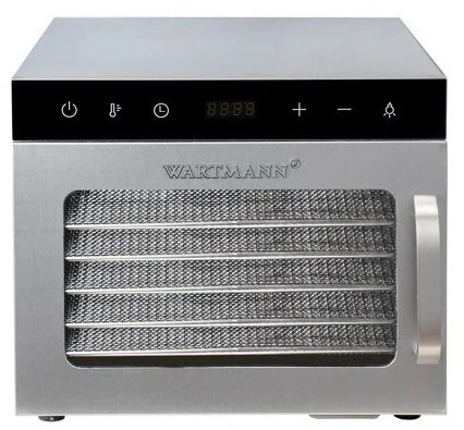 Vaisių džiovyklė Wartmann® WM-2206 DH nerūdijančio plieno, 6 padėklai