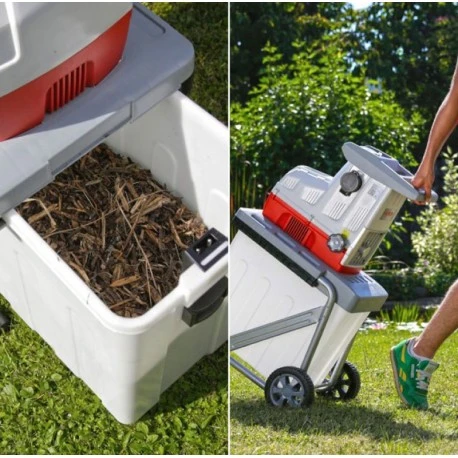 Ikra elektrinis šakų smulkintuvas 3 kW, iki 44 mm šakoms, 60 l krepšys, ILH 3000 A