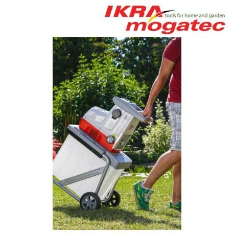 Ikra elektrinis šakų smulkintuvas 3 kW, iki 44 mm šakoms, 60 l krepšys, ILH 3000 A