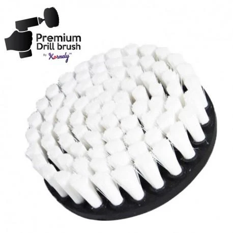 Profesionalūs valymo šepečiai Premium Drill 3vnt. - ypač minkštas, baltas, 13 cm