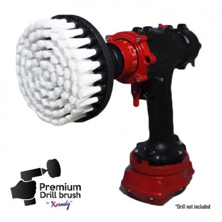 Profesionalūs valymo šepečiai Premium Drill 5vnt. - ypač minkštas, baltas, 13 cm