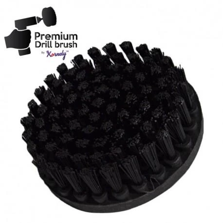 Profesionalus valymo šepetys Premium Drill 3vnt.- ypač kietas, juodas, 13 cm