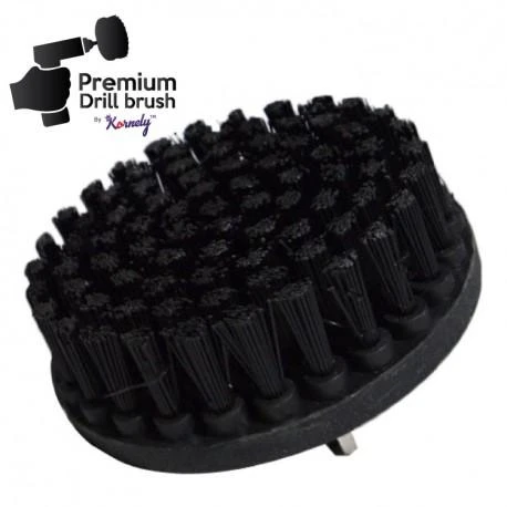 Profesionalus valymo šepetys Premium Drill 5vnt.- ypač kietas, juodas, 13 cm