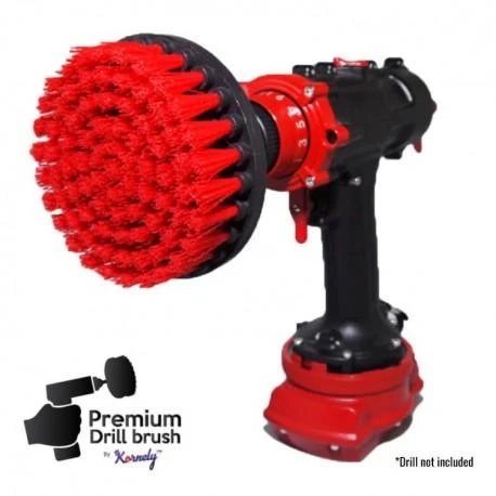 Profesionalus valymo šepetys Premium Drill 3vnt.- kietas, raudonas, 13 cm