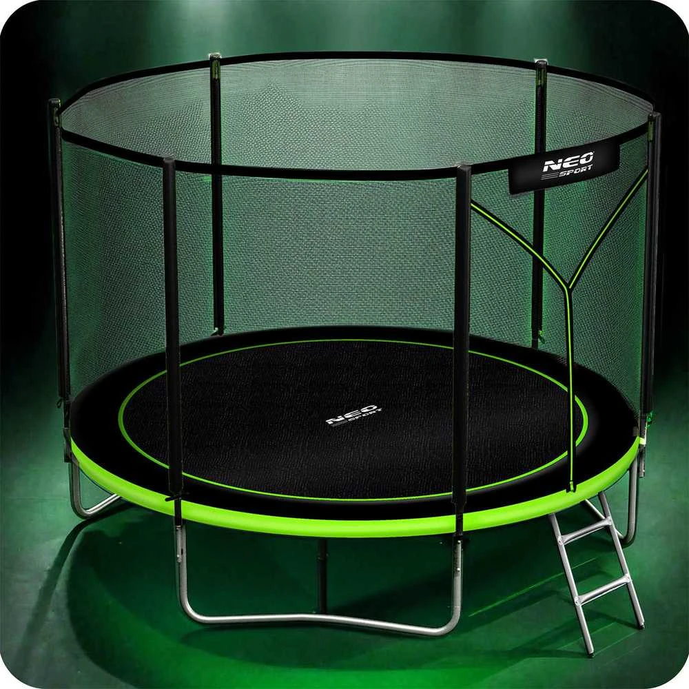 10 pėdų / 312 cm sodo batutas su lauko tinkleliu ir Neo-Sport kopėčiomis