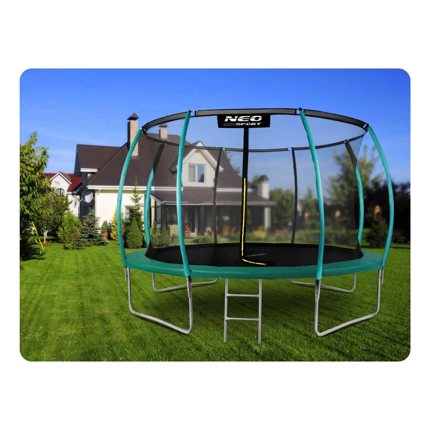 Profiliuotas sodo batutas 12 pėdų / 374 cm su vidiniu Neo-Sport tinkleliu