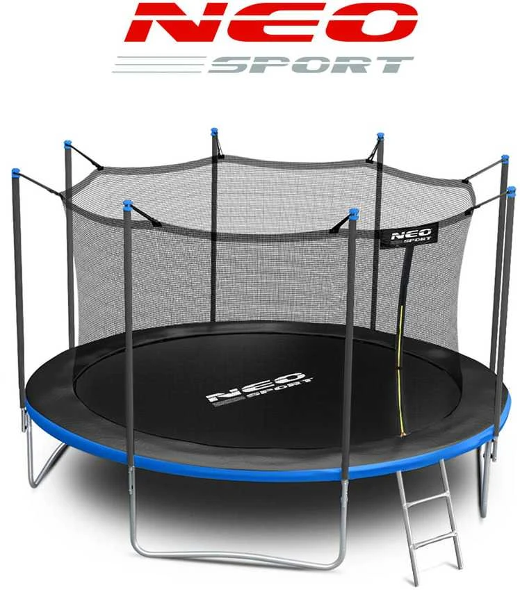 12 pėdų / 374 cm sodo batutas su vidiniu tinklu ir Neo-Sport kopėčiomis