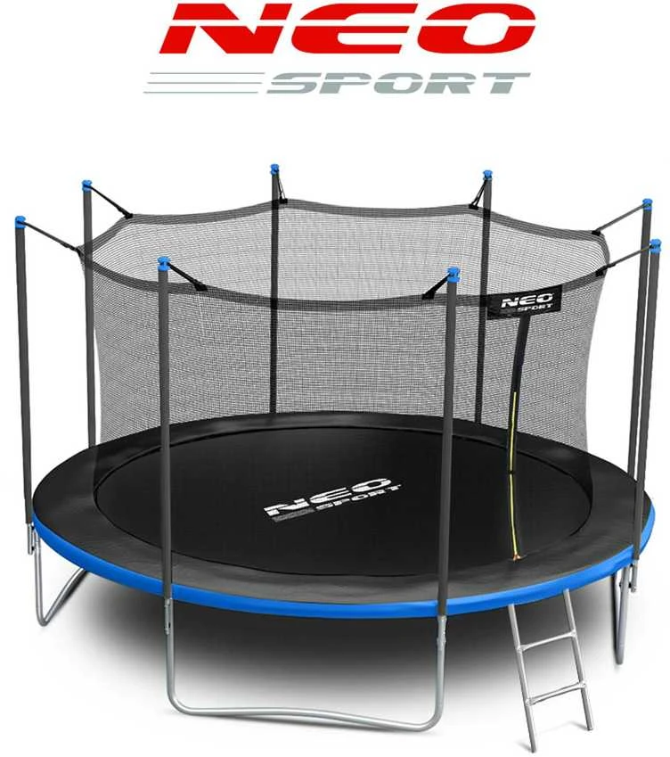 13 pėdų / 404 cm sodo batutas su vidiniu tinklu ir Neo-Sport kopėčiomis