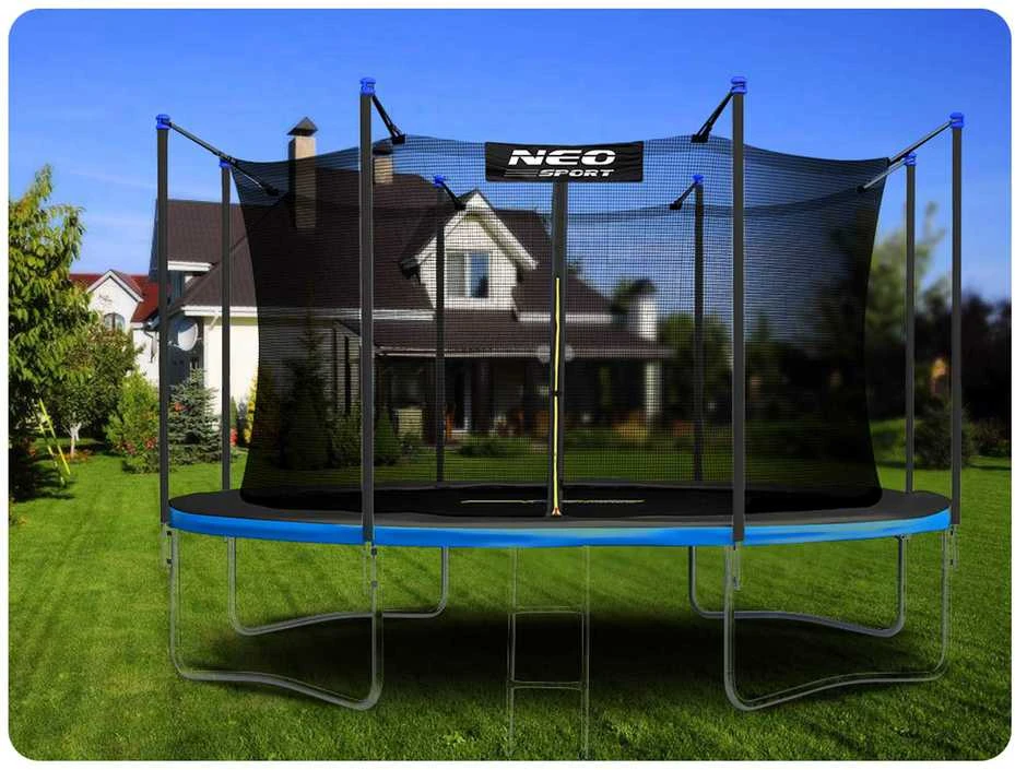 14 pėdų / 435 cm sodo batutas su vidiniu tinklu ir kopėčiomis „Neo-Sport“
