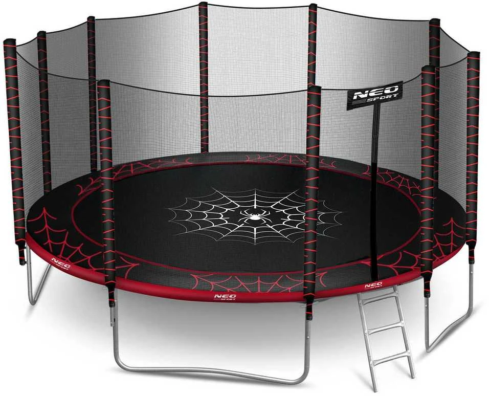 15 pėdų / 465 cm sodo batutas su išoriniu tinklu ir Neo-Sport kopėčiomis