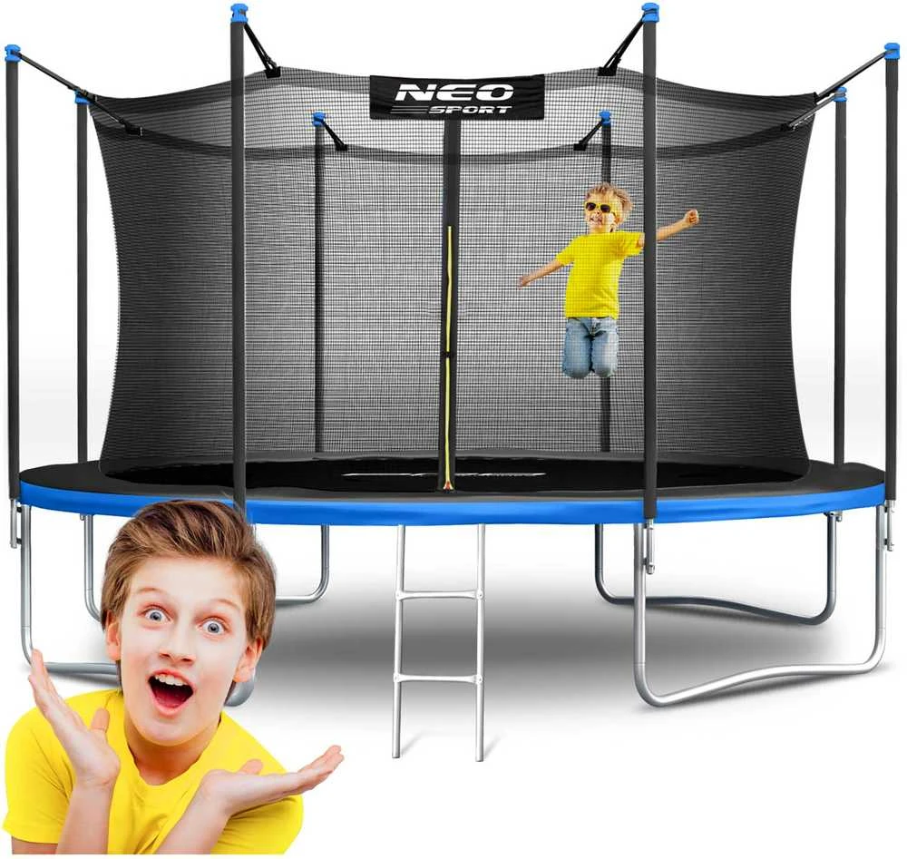 15 pėdų / 465 cm sodo batutas su vidiniu tinklu ir Neo-Sport kopėčiomis