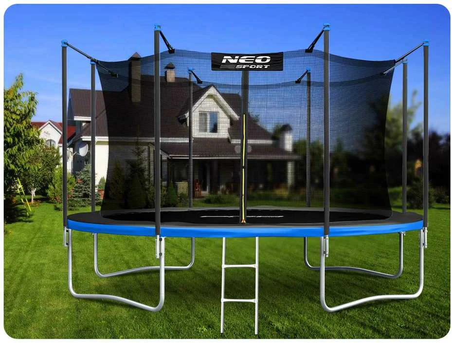 15 pėdų / 465 cm sodo batutas su vidiniu tinklu ir Neo-Sport kopėčiomis