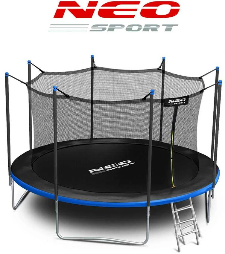 15 pėdų / 465 cm sodo batutas su vidiniu tinklu ir Neo-Sport kopėčiomis