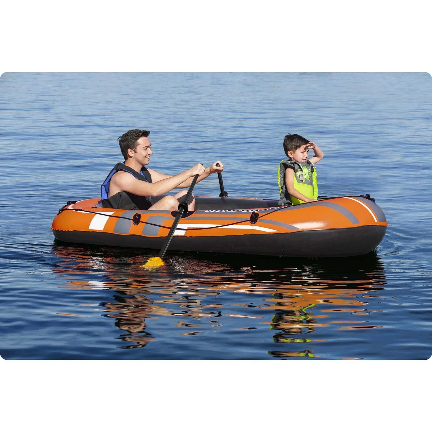 Bestway® pripučiama valtis skirta 2 suaugusiems ir vaikui Kondor 3000 rinkinys, 232 x 115 x 36 cm