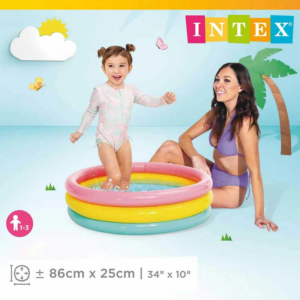 Vaikiškas baseinas vaivorykštė 58924 INTEX