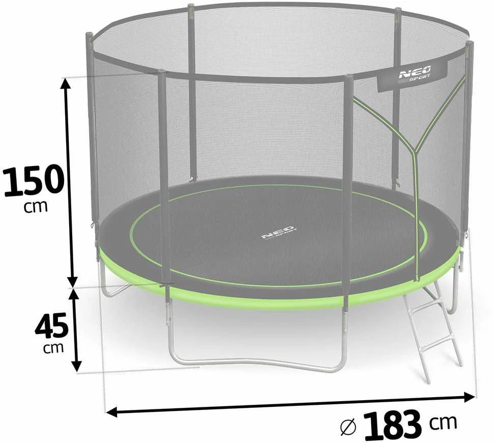 Neo-Sport batutas: techniniai matmenų brėžiniai