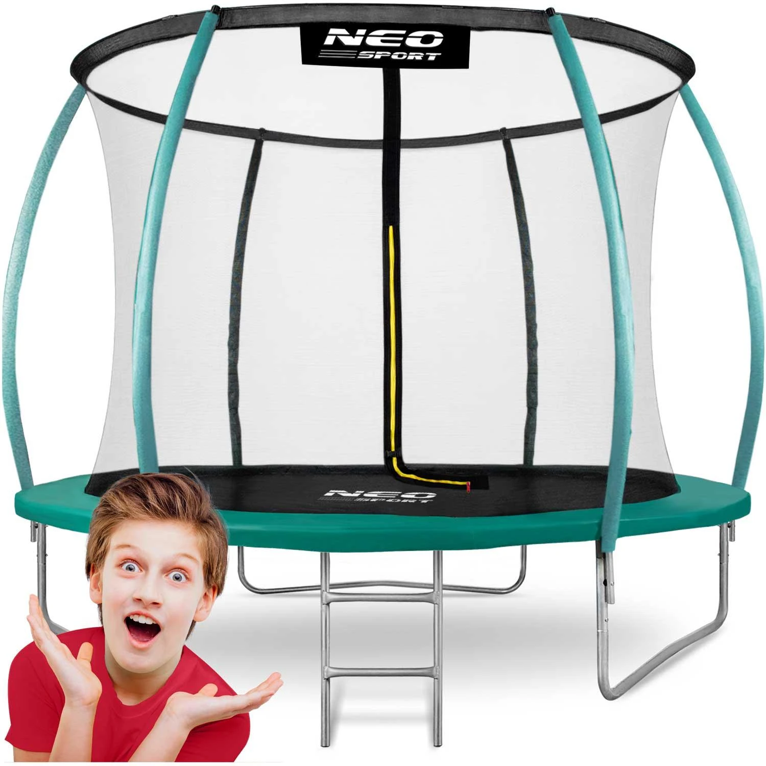Profiliuotas sodo batutas 8 pėdų / 252 cm su vidiniu Neo-Sport tinkleliu