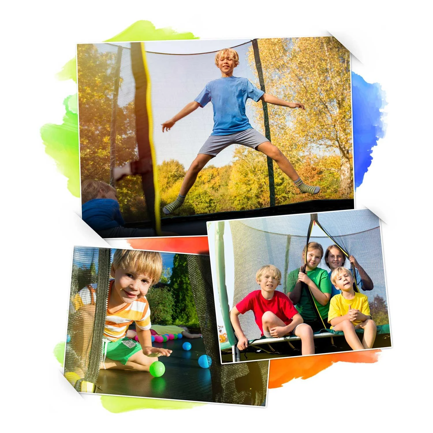 Profiliuotas sodo batutas 8 pėdų / 252 cm su vidiniu Neo-Sport tinkleliu