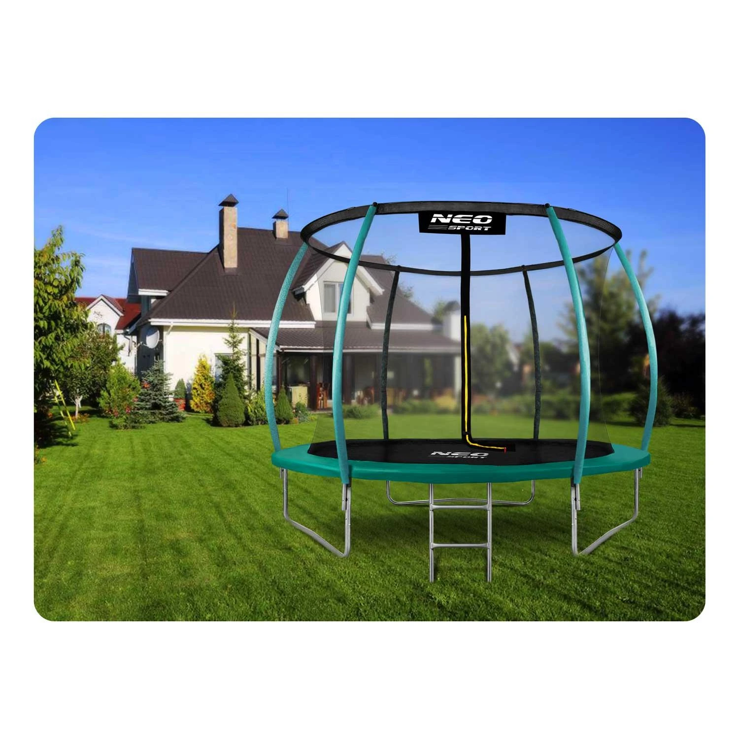 Profiliuotas sodo batutas 8 pėdų / 252 cm su vidiniu Neo-Sport tinkleliu