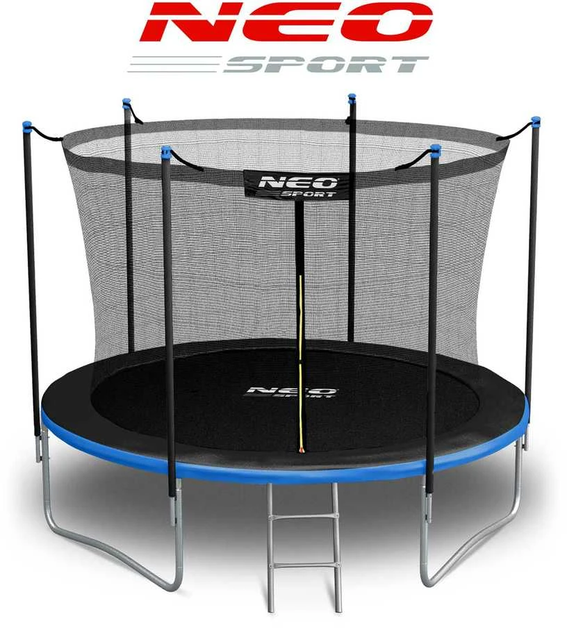 8 pėdų / 252 cm sodo batutas su vidiniu tinklu ir Neo-Sport kopėčiomis