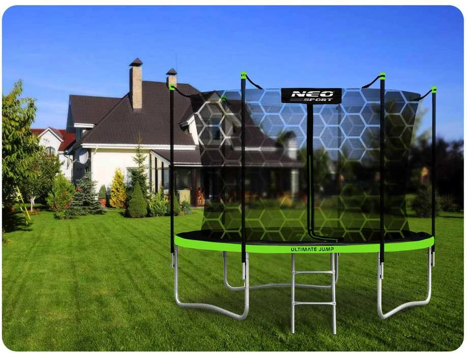 Neo-Sport Batutas su apsauginiu tinklu Neosport, žalias