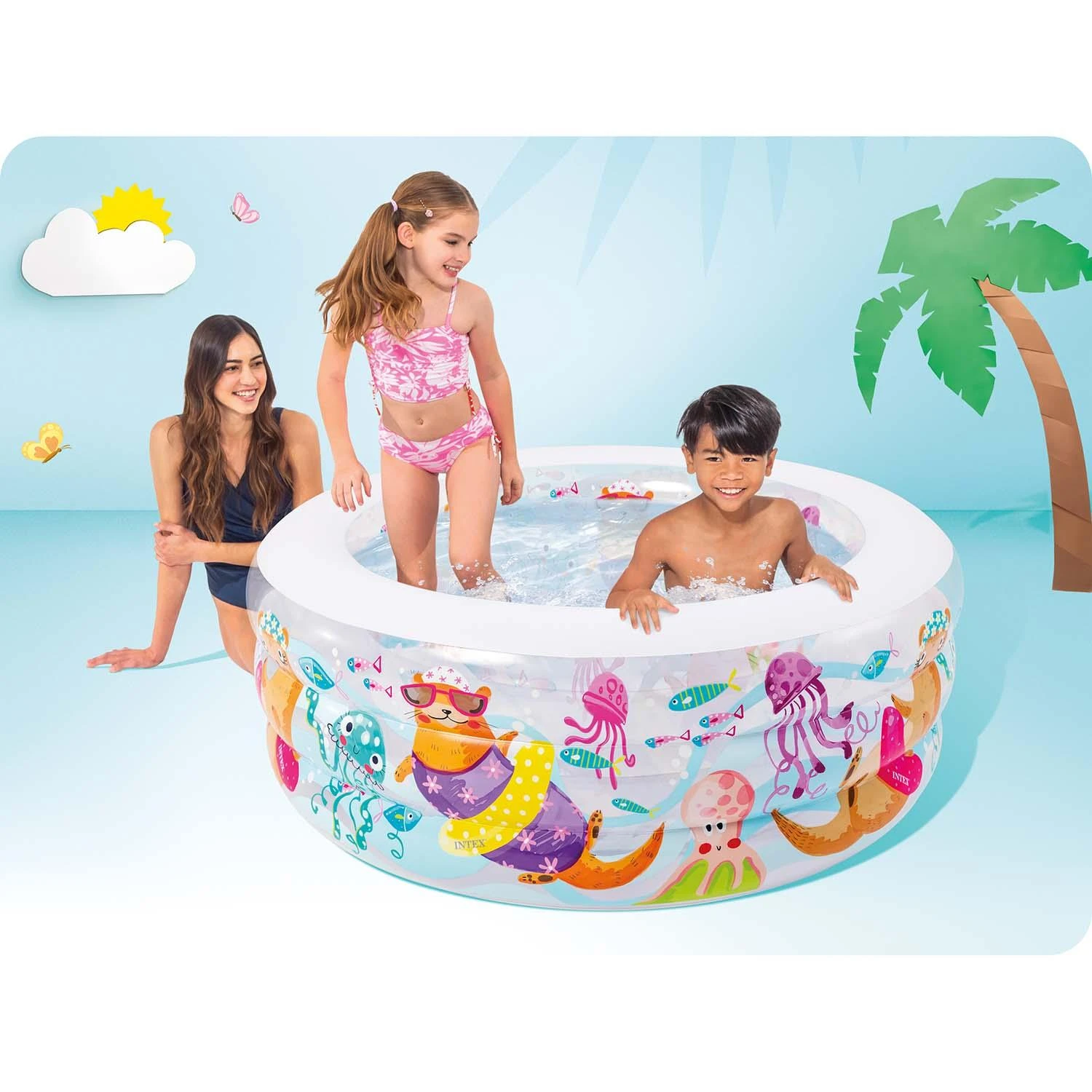 Intex pripučiamas baseinas Aquarium 152 x 56 cm