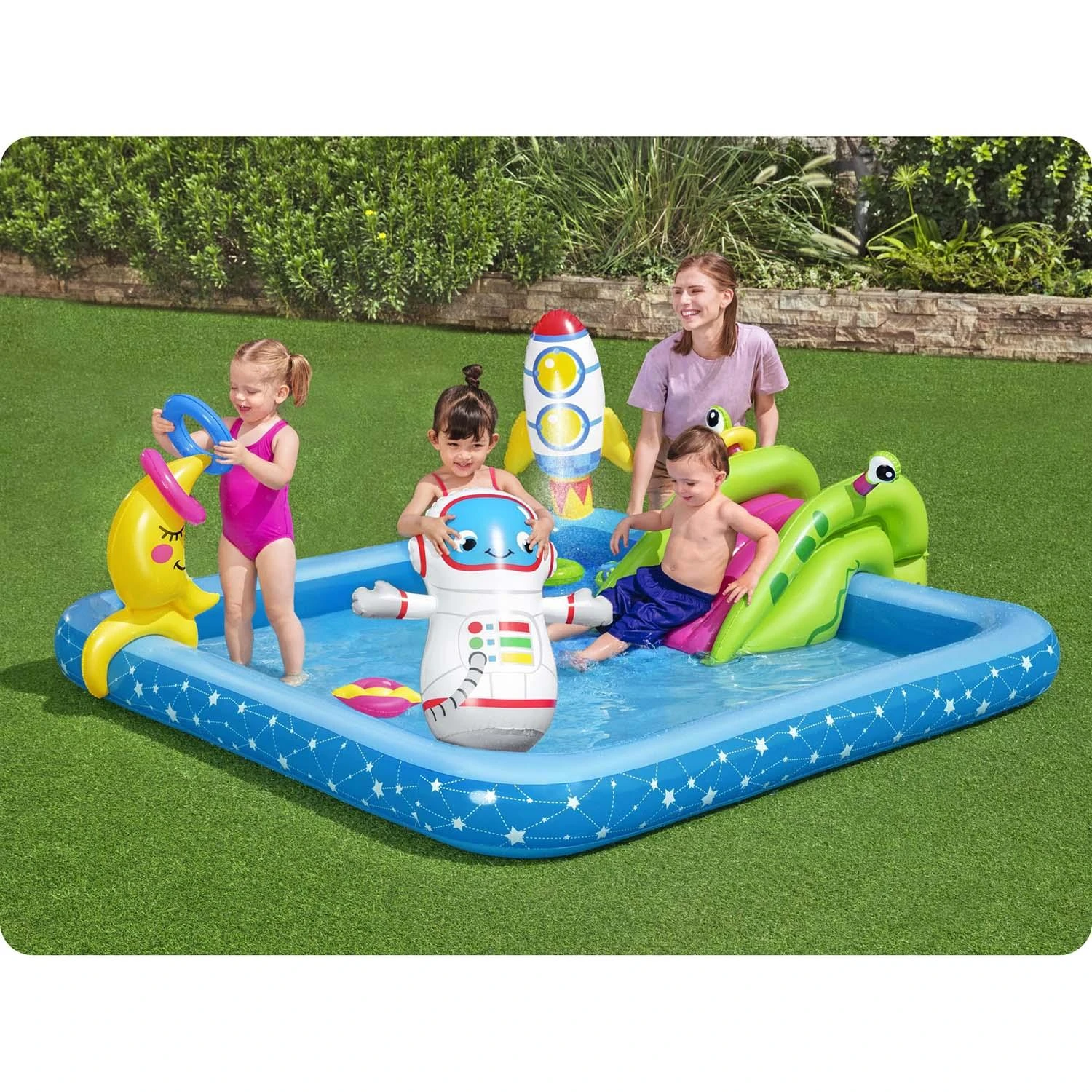 BESTWAY pripučiamas žaidimų centras Little Astronaut, 2.28m x 2.06m x 0.84m, 53126